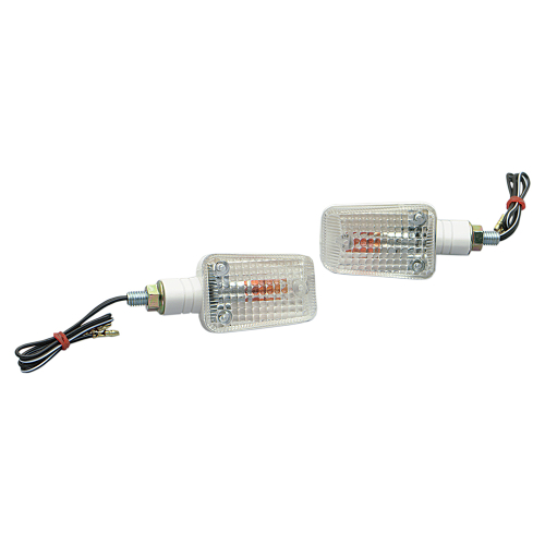 K&S Technologies - K&S Technologies Mini-Stalk Marker Lights - White with Clear Lens - 25-8111