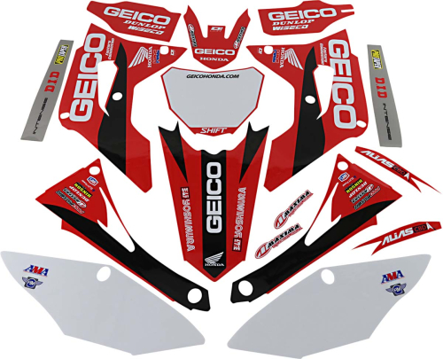 DCOR - DCOR 2020 Geico Honda Complete Graphics Kit - White - 20-10-900