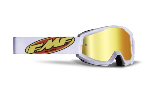 FMF Racing - FMF Racing PowerCore Goggles - F-50055-00006 - Core White / Red Mirror Lens - OSFM