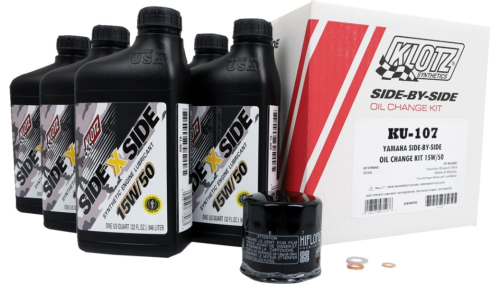 Klotz Oil - Klotz Oil SXS Oil Change Kit - 15W/50 - KU-107