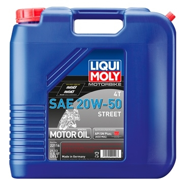 Liqui Moly - Liqui Moly 4T Mineral Street Motor Oil - 20W-50 - 20L - 22116