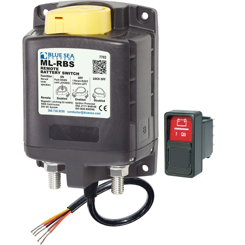 Blue Sea Systems - Blue Sea 7702 ML-Series Remote Battery Switch w/Manual Control 24V DC