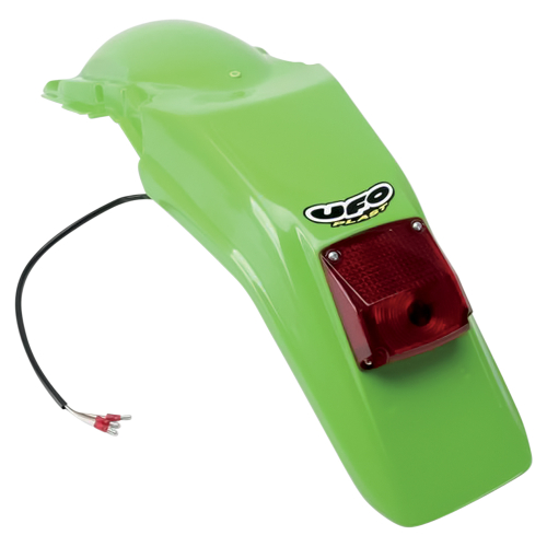 UFO Plastics - UFO Plastics Enduro Rear Fender with LED Light - 05-12 KX Green - KA02789-026