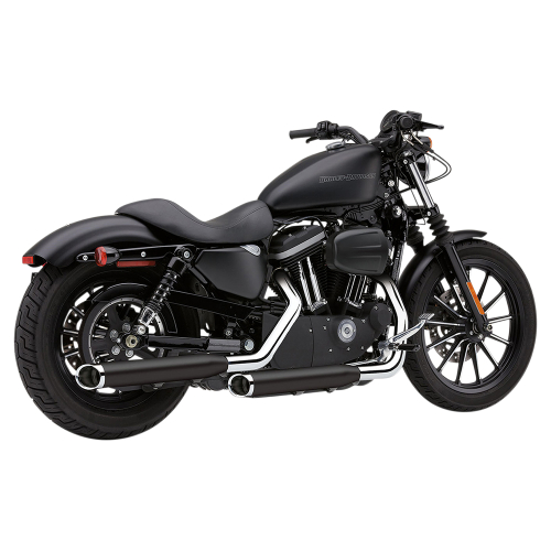 Cobra - Cobra 3in. Slashcut Slip-On Mufflers - Black - 6030RB