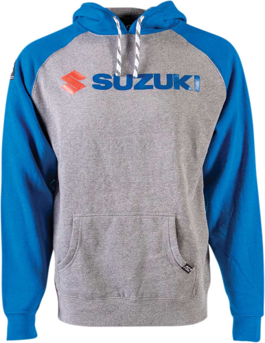 Factory Effex - Factory Effex Suzuki Landscape Pullover Hoodie - 24-88406 - Gray/Royal - X-Large