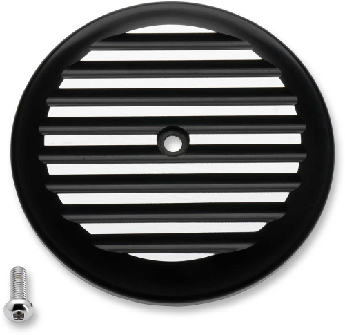 Joker Machine - Joker Machine VT Air Intake Cover - Finned - Black/Silver - 02-220-2