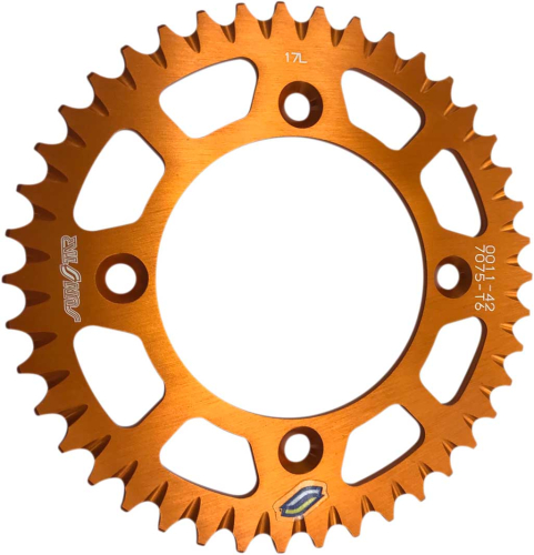 Sunstar - Sunstar Steel Rear Sprocket - 42T - Orange - 5-001142OR