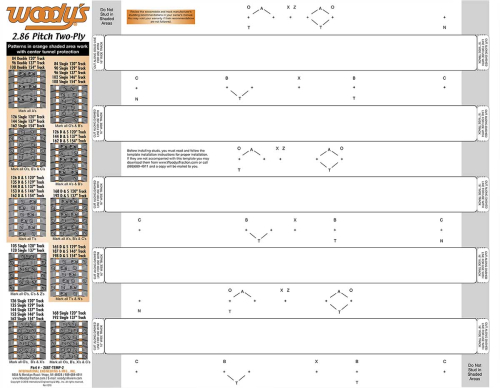 Woodys - Woodys Studding Template - 286T-TEMP-2
