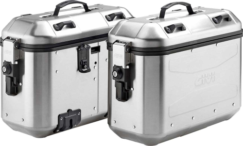 GIVI - GIVI 36 Liter Dolomiti Monokey Side Case - Silver - DLMK36APACK2