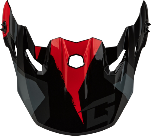 G-Max - G-Max Splinter Visor with Screws for MX-96 Helmet - Black/Red - G096014