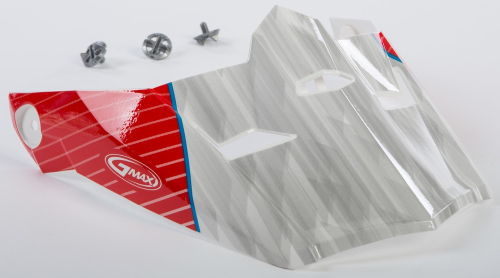 G-Max - G-Max Visor with Screws Colfax for MX-46Y Youth Helmet - White/Red/Blue - YS-YL - G046884