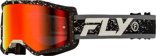 Fly Racing - Fly Racing Zone Goggles - 37-51524 - Black/Gray/Red Mirror/Smoke Lens - OSFM
