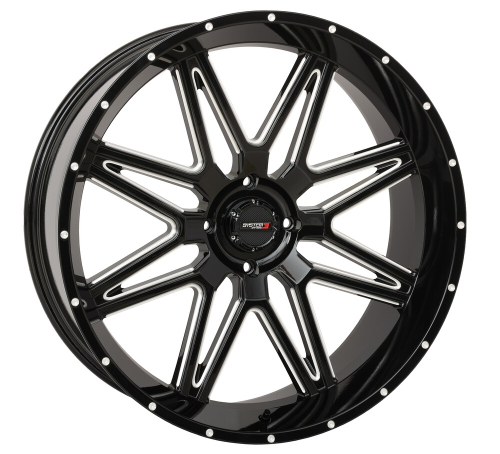 System 3 - System 3 ST-7 Wheel - 24x9 - 5+4 - 4/156 - Gloss Black/Milled - 24S3-7256
