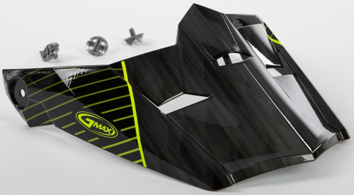 G-Max - G-Max Visor with Screws for MX-46Y Colfax Youth Helmets - Black/Hi-Vis Yellow - Sm-Lg - G046888