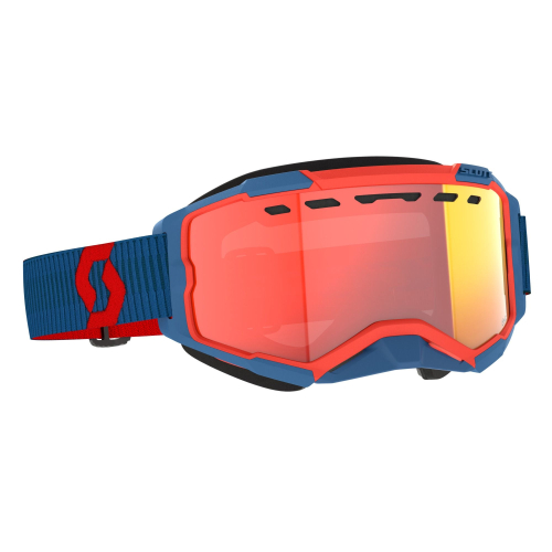 Scott USA - Scott USA Fury Snow Cross Light Sensitive Goggles - 278604-7698341 - Blue/Red/Mirrored Lens - OSFM