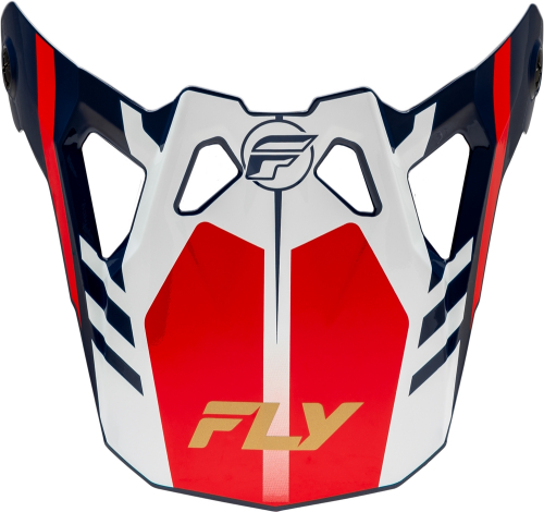 Fly Racing - Fly Racing Visor for Formula CP Krypton Helmets - Red/White/Navy - Youth Lg/Adult Sm - 73-0044