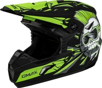 G-Max - G-Max MX-46Y Unstable Youth Helmet - D3465220 - Matte Black/Green - Small