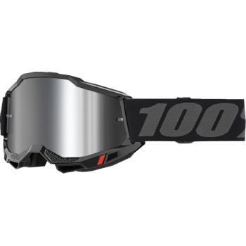 100% - 100% Accuri 2 Goggles - 50014-00038 - Black/Mirror Silver Lens - OSFM