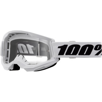 100% - 100% Strata 2 Goggles - 50027-00019 - White/Clear Lens - OSFM