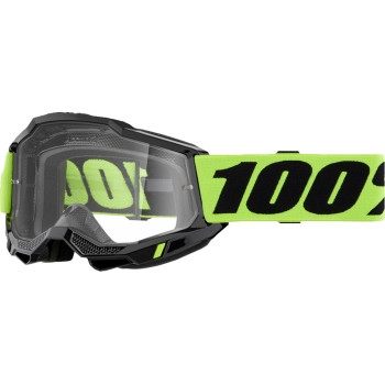 100% - 100% Accuri 2 Goggles - 50013-00040 - Neon Yellow/Clear Lens - OSFM