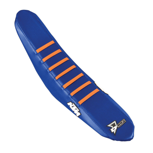 DCOR - DCOR Seat Cover - Blue Sides - Blue Top Orange Ribs - 30-30-315