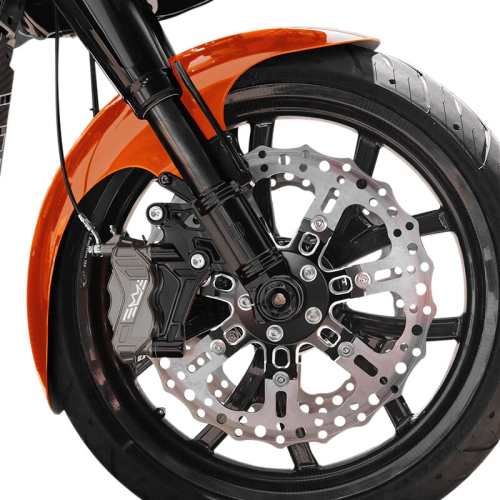Bagger Nation - Bagger Nation Cafe Front Fender - Gloss Black Adapters - CAFE-19-18SG-B