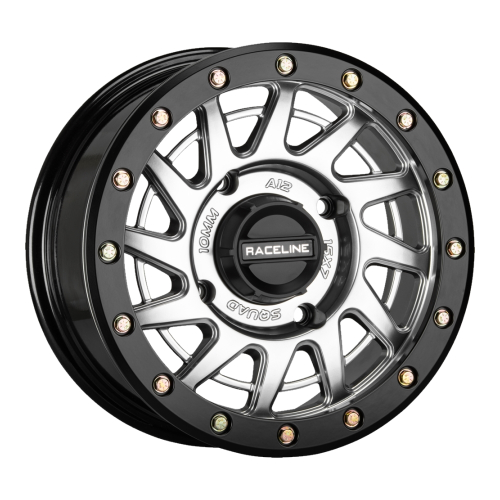 Raceline - Raceline Squad Beadlock Wheel - 15x7 - 6+1 - 4/137 - Hyper Silver/Black - A12SB-57037+38