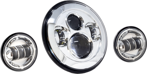 Letric Lighting Co. - Letric Lighting Co. 7in. Premium LED Kit for Indian - Black - LLC-ILHK-7C