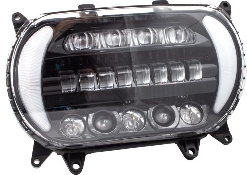 Letric Lighting Co. - Letric Lighting Co. Sharktooth LED Headlight with Turn Signals - LLC-5LRA-TS