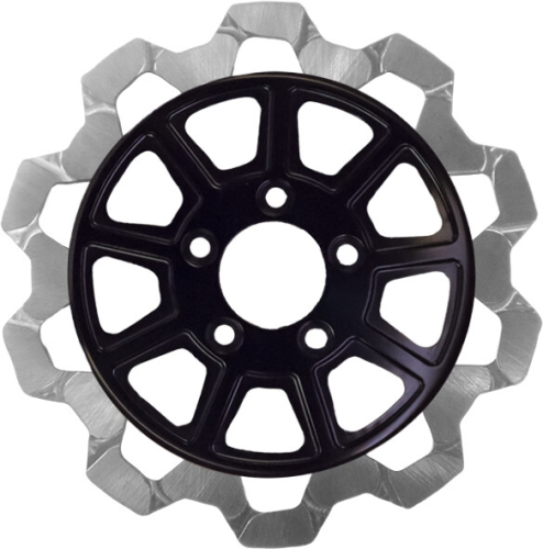 Lyndall Racing Brakes - Lyndall Racing Brakes Bow Tie 9 Spoke Rotor - Silver - 4002-2133