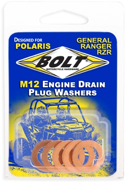 Bolt MC Hardware - Bolt MC Hardware Engine Drain Plug Washer - M12x20 - Copper - RZR-CPR12