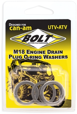 Bolt MC Hardware - Bolt MC Hardware Engine Drain Plug Washer - M18x24 - Aluminium - CAN-ALM18