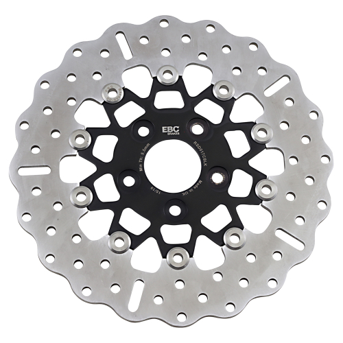 EBC - EBC 10 Button Floater Contour Wide Band Brake Rotor - Black - RSD017CBLK