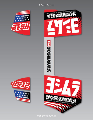 Yoshimura - Yoshimura Muffler Decal Set for RS-12 Exhausts - RS12-NB010