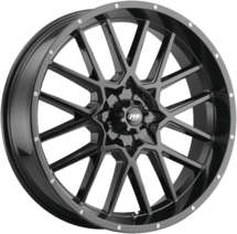 ITP - ITP Hurricane Wheel - 18x6.5 - 4+2.5 Offset - 4/137 - Matte Black - 1822515705B