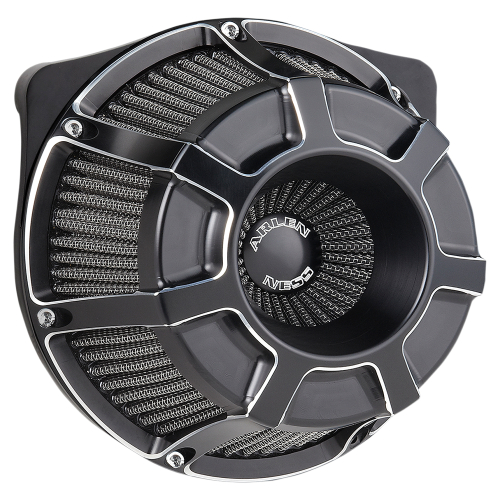 Arlen Ness - Arlen Ness Inverted Series Air Cleaner Kit - Bevelled - Black - 18-937