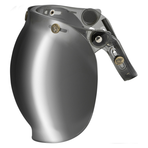 G-Max - G-Max Universal 3-Snap Flip-Up Bubble Shield - Silver Iridium - G002015