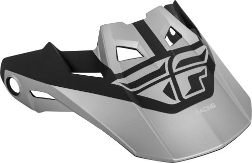Fly Racing - Fly Racing Visor for Formula Helmets - Matte Black/Silver - XL to 2X - 73-47202X