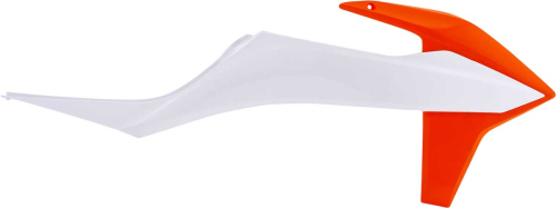 Acerbis - Acerbis Radiator Shrouds - White 20/Orange - 2726516813