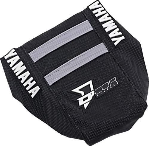 DCOR - DCOR Factory Reinforced Seat Cover - Black Sides/Black Top with Gray Ribs - 30-50-484