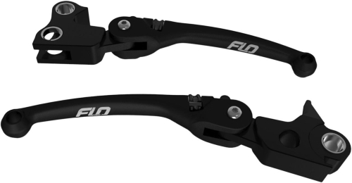 Flo Motorsports - Flo Motorsports MX Style Adjustable Levers - Black - HD-808BLK