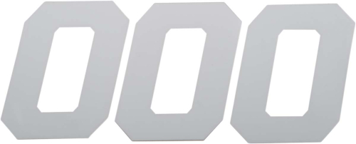 DCOR - DCOR Race Series Individual Numbers 4in. - No.0 - White - 45-34-0