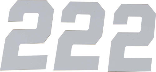 DCOR - DCOR Race Series Individual Numbers 6in. - No.2 - White - 45-36-2