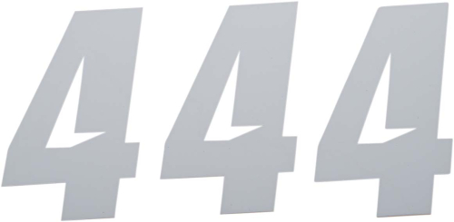 DCOR - DCOR Slash Series Individual Numbers 4in. - No.4 - White - 45-28-4