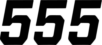 DCOR - DCOR Race Series Individual Numbers 4in. - No.5 - Black - 45-33-5