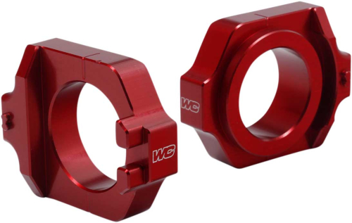 Works Connection - Works Connection Elite Axle Blocks - Red - 17-225