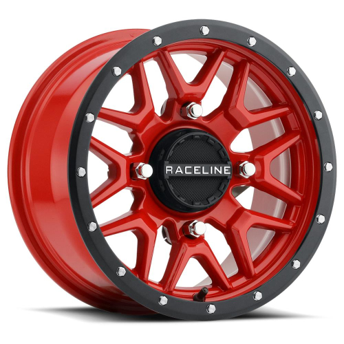 Raceline - Raceline Krank Wheel - 14x7 - 5+2 Offset - 4/156 - Black/Red - A94R-47056+10