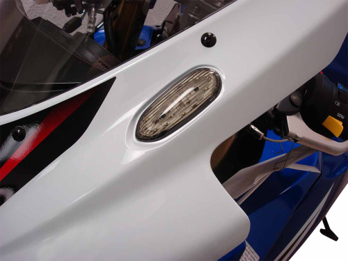 Hotbodies Racing - Hotbodies Racing Flush Mount Turn Signal/Mirror Block Offs - Smoke - S06GS-SIG-SMK