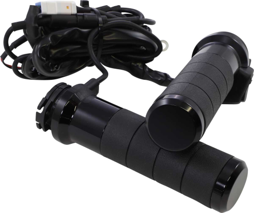 Koso North America - Koso North America Cable Throttle Titan-X Heated Grips - Black - AX068K10
