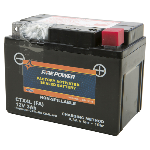 Fire Power - Fire Power Factory Activated Maintenance Free Sealed Battery - CTX4L-BS(FA)